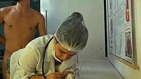 Erection During Consultation with Nurse, She Licks My Cock and Deepthroats It 😏
