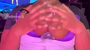 teen with big tits squirts during oral orgasm