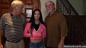 Old men piss and bang teen in hd