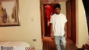 19 year old teen 18+ gives an interractial handjob to old black lover