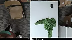 teen demonstrates stolen items with rough office fucking punishment