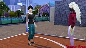 Heartfelt Hinata and friends face Madara's playful challenge with Videl, stripping leads to unexpected passion and overwhelming release.