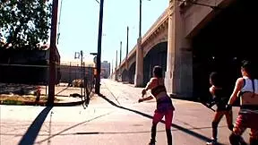 pretty brunette latina samira sucks a big cock before getting fucked in anal and doggystyle