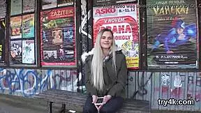 Natural teen gives pov blowjob and gets twat reamed