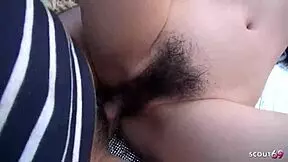 uncensored jav creampie gangbang with sexy japanese girl who feels tricked to fuck outdoor with many guys