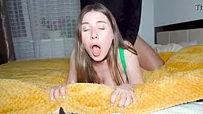 18-year-old with big tits enjoys amateur couple's activities