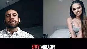 Horny stepdaughter says, 'let's have a naughty video call, stepdad.'