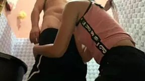 filipina pornstar flashes and fucks stranger in public restroom