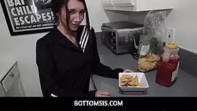 bottomsis - step bro and sis snack before the game- maya woulfe in petite pov handjob