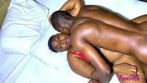 The Thick Ebony BBW Milf Feels Intense Desire. For Her Young 18+ Boy In The Bedroom.