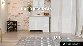 Naughty tattooed masseuse kaiia eve gives a relaxing nuru massage with deepthroat and riding