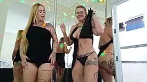I love watching tia and her famous niece dancing and rubbing as hot blondes