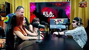 Binho Ted Devours Pink Pussy on Podcast Table