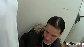 czech teen seduced and drilled in shop pov?