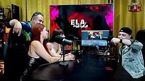 Binho Ted Devours Pink Pussy on Podcast Table