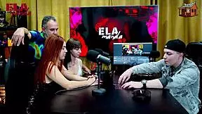 Binho Ted Devours Pink Pussy on Podcast Table