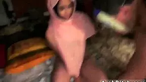 Army Threesome Pounds Local Arab Working Girl Hard!