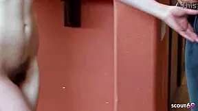 Redhead girl seduces older neighbor