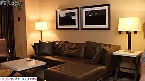 young angel gets naughty with towel boy in hotel room