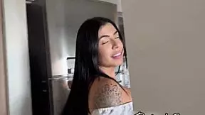 My wife left me with the hot maid who fucked me in the kitchen of my apartment