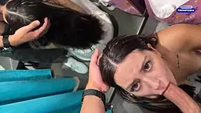 risky sex hard facefuck 24yo beauty in mass market fitting room - eye rolling oral creampie