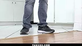 Stepsister Kira Gets Sandwiched Between Stepbrothers During Hot Movie Night - Famxxx