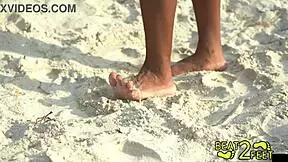 my giggles feet got all sandy at the beach, oops