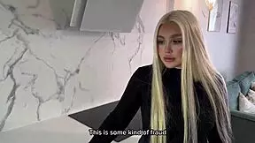 i'm a sexy blonde in stockings fucking this russian couple