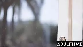 adult time - pregnant girl laney grey gets massive creampie fucked by interracial nudist couple