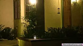 Busty lesbian milf licks virgin stepdaughter's hairy pussy in hardcore old-young action