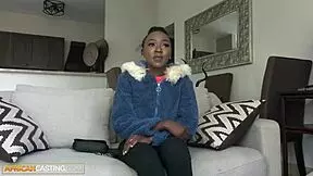 innocent skinny black model whispers, this fake casting is a sex trap