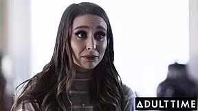 adult time - pregnant girl laney grey gets massive creampie fucked by interracial nudist couple