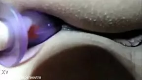 my wife with 21 years old playing with butt plug - karina and lucas