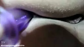 my wife with 21 years old playing with butt plug - karina and lucas