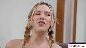 Stepcousin waits naked on bed, yearning for my touch.