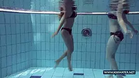 Can Katrin And Lucy's Big Tits Handle Underwater Teasing?