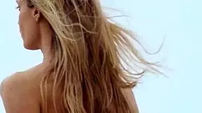 skinny italian milf plays with balloons on the beach 😊