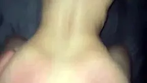 The skinny girl bouncing on my cock in POV.