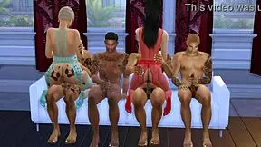 Milf Tonja and teen Chunga take big black cocks