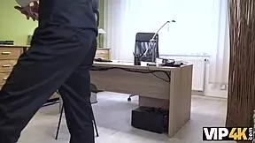 Unemployed Brunette Has No Choice But to Undress in Vip4k Casting Interview for Cash