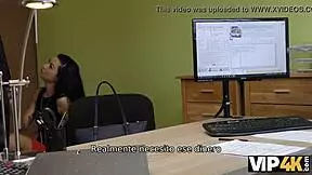 Unemployed Brunette Has No Choice But to Undress in Vip4k Casting Interview for Cash