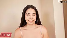 fit angel with hairy pussy in bodysuit gets interviewed for casting