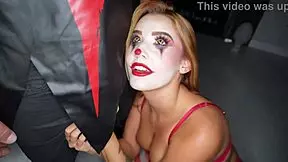 Agatha Vega dressed as creepy clown gets fucked hard by Christian Clay