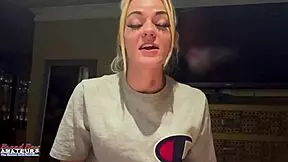 Skinny blonde cutie sassy sucks a cock