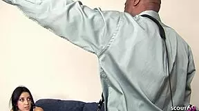 i saw the petite teen with pigtails seduce her boyfriend's big black step-dad for interracial fun