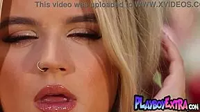 Beautiful Blonde Teen Bombshell Sky Wonderland Reveals Her Slender Curves in Detailed Striptease