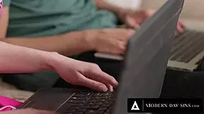 Petite Cheerleader Melody Marks Loses Virginity to Nerd in Bet