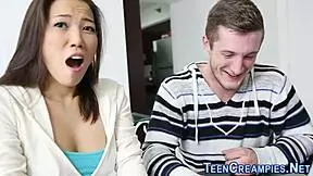This teen fingers her creamed cunt in HD, it's so intense