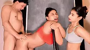 Co-Eds Experiment With Super Hot Threesome Sex!