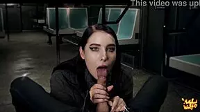beautiful stranger sucked me in train - mollyredwolf sloppy blowjob 😍